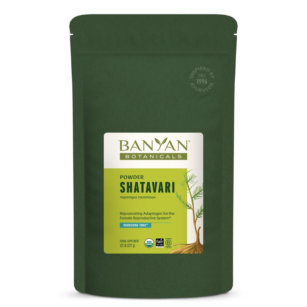 Banyan Botanicals Shatavari Pulber – Orgaaniline Asparagus Racemosus Juurepulber – Adaptogeeni noorendav toonik, mis toetab tervislikku reproduktiivsüsteemi * – 1/2 lb. – Mitte-GMO jätkusuutlikult hangitud vegan