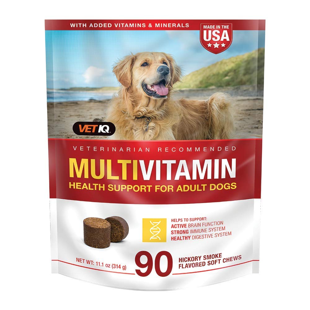 VetIQ multivitamiinilisa koertele, tervisetoetuse lisa pehmed närid, 90 loend