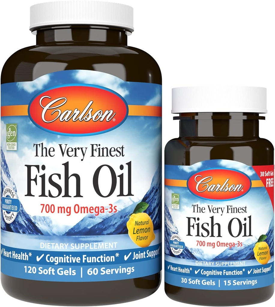 The Very Finest Fish Oil 700 Milligrams 120 + 30 free Sgels