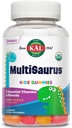 KAL MultiSaurus Multivitamiini Gummies, USDA Orgaaniline Multivitamiin Lastele, Tervislikud Luud, Immune & Energy Support, Vegan & Gluteenivaba, Kunstlike maitsete või värvide puudumine, 30 Servings, 60 Gummies