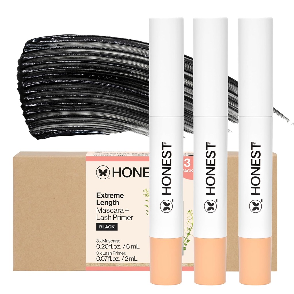 Aus ilu 2-in-1 Äärmiselt pikk ripsmetušš + Lash Primer 3-Pack | Julmusevaba + ohutu tundlikele silmadele | 0,27 fl oz iga (pakk 3)