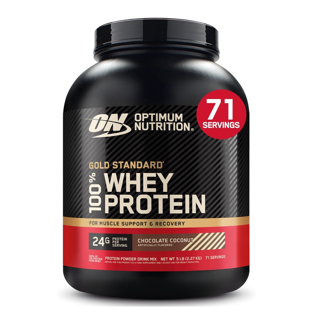Optimum Nutrition Gold Standard 100% vadakuvalgu pulber, šokolaadikook, 5 naela (pakendamine võib varieeruda)