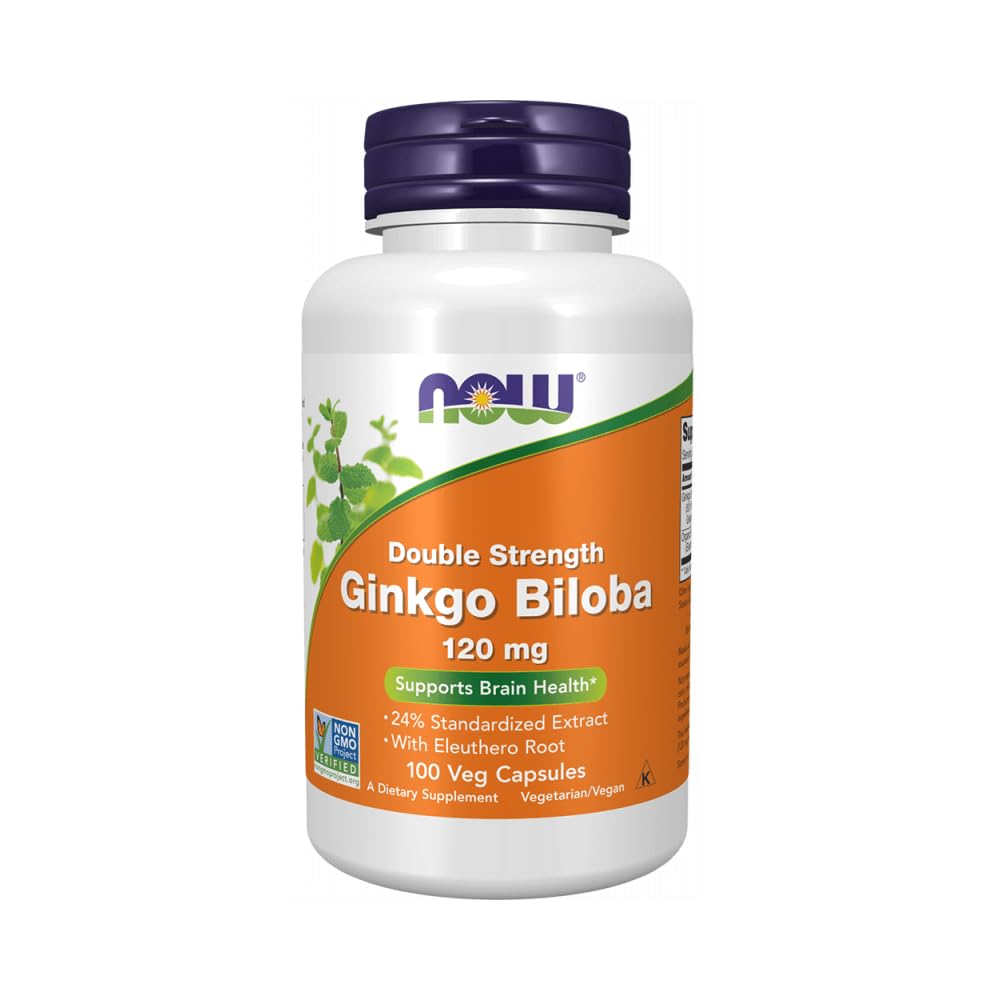 NOW Foods Ginkgo Biloba , 120 mg , 100 Veg kapslit