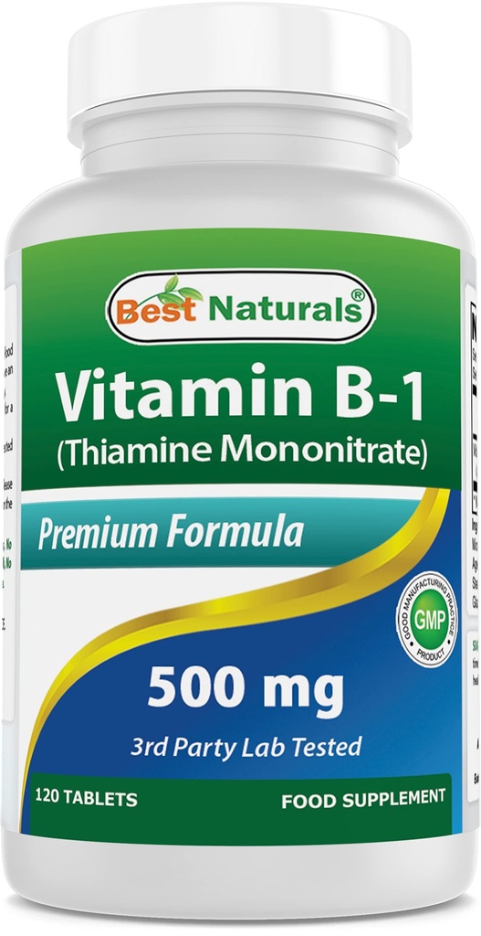 Parimad looduslikud B1-vitamiin nagu tiamiinmononitraat 500 mg 120 tabletti (120 loendit (1 pakendis))