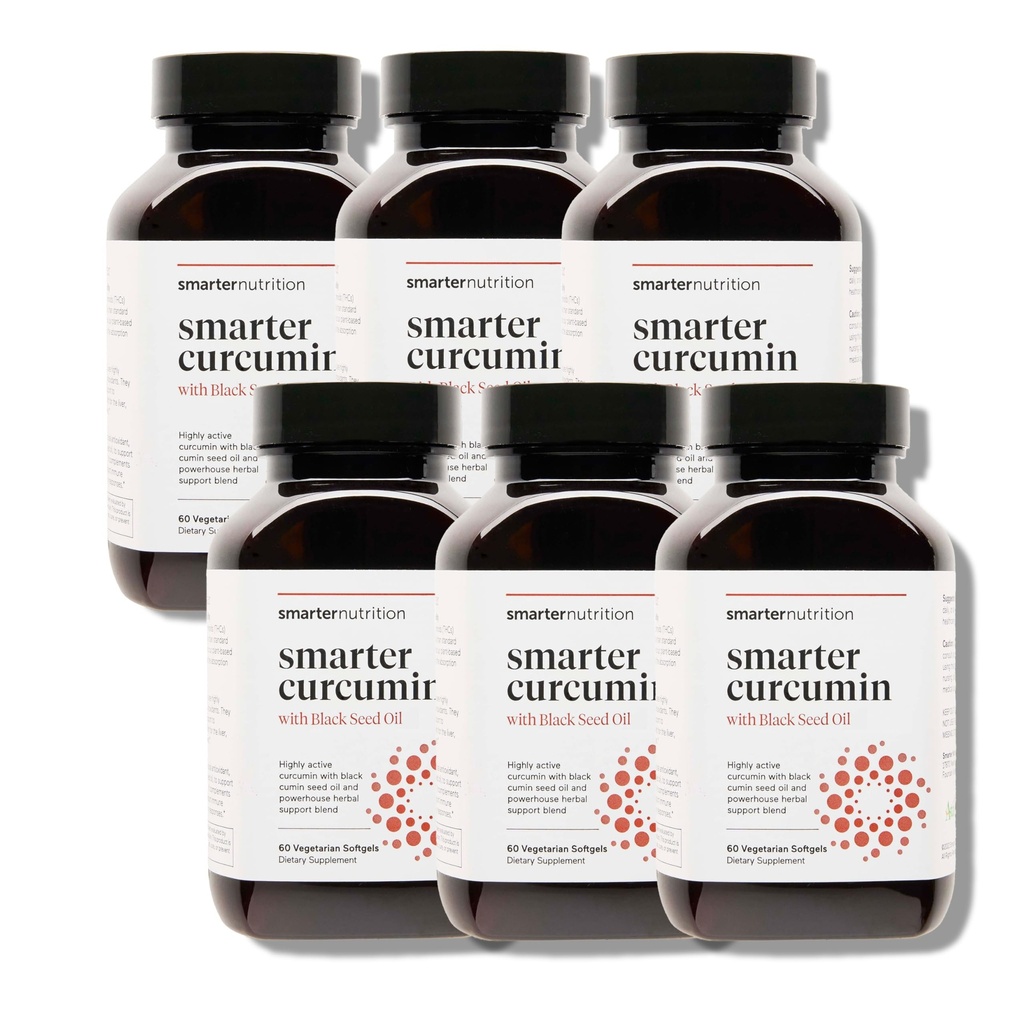 Nutikam toitumine Kurkumiini pehmed geelid - Vegani kõrge imendumine 400 mg kurkumiini lisand, mis on standarditud 95% tetrahüdrokurkuminoididele + musta seemne õli ja ingver liigeste ja immuunsüsteemi tervise jaoks - 360 Ct
