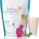 Baby Booster Tahitian Vanilla Prenataalne vitamiinilisand ja valgu raputamine, kofeiinivaba, kõik looduslikud, taimsed DHA, kõrge valgu, metüülfolaadi, B-vitamiinid, suurepärane hommikune haigus, 1 naela