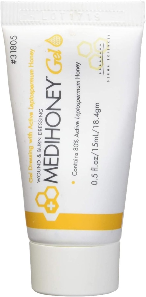 Täiustatud Medihoney Gel Haav ja & Burn Dressing alates Derma Sciences, 0,5 oz,