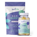 Bari Life Just One, Once Daily Bariatric Multivitamiin koos rauaga (30 tabletti) ja BariBurst Calcium Citrate pehmed närid mao möödavoolu, mao varruka ja kaksteistsõrmiksoole lüliti (hapu viinamarjad)