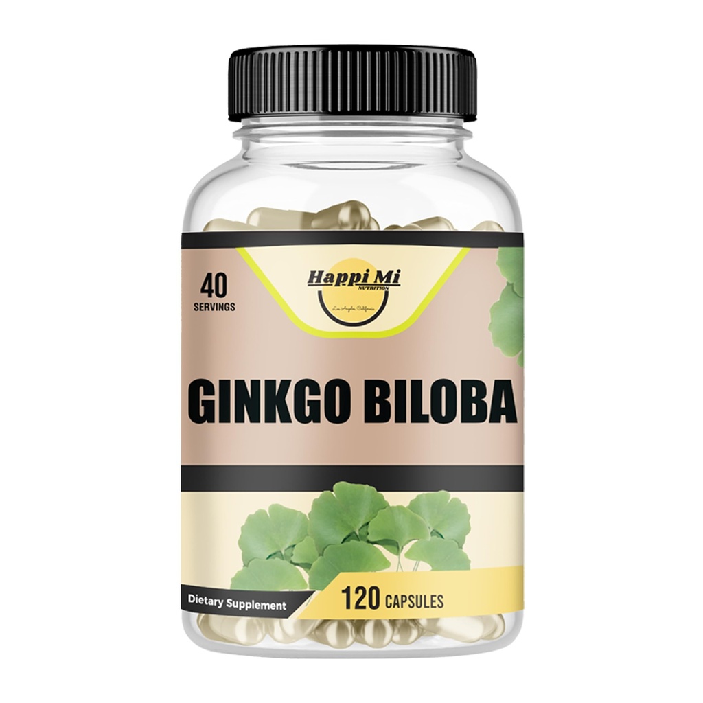 Ginkgo Biloba 1800mg, Ginkgo Biloba orgaaniline, mälu ja aju funktsiooni tugi, parandab kontsentratsiooni ja kognitiivset tuge, selgus, 120 Veggie kapslit, mitte GMO, 120Caps