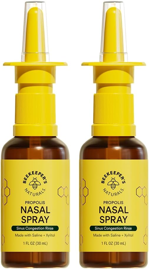 Mesiniku looduslikud ninapihustid täiskasvanutele, kellel on propolis, ksülitool ja soolalahus, puhastab nina ummistusi, niisutab sinus kanalit, & dekongest sinus õõnsused, 1 fl oz (2. pakk)