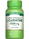 Looduse tõde L-karnitiin 1000mg | 60 kapslit | Mega tugevus | Vaba vorm | Mitte-GMO & Gluteenivaba lisand