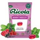 Ricola Berry Medley kurgu tilgad, 45 krahv, maitsev kurgutõrje ja hooldus, suukaudne anesteetikum, loomulikult maitsestatud