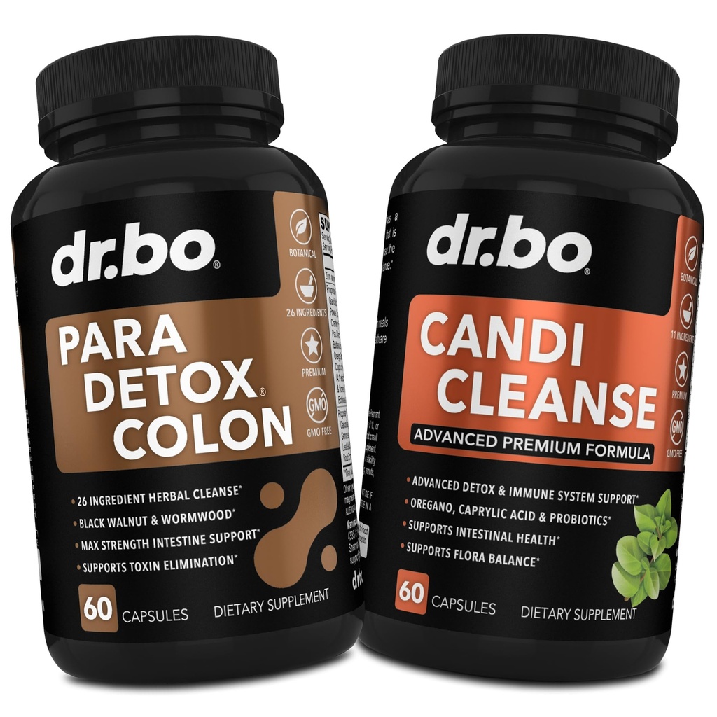 Colon Cleanse Pills Body Detox & Candi Cleanse - Soolekaitse puhastaja kõhu ja suukaudne Taimne Oregano & kaprüülhappe probiootiline kompleks Kapslid, Taimne Wormwood Black Walnut Clove Naised Mehed