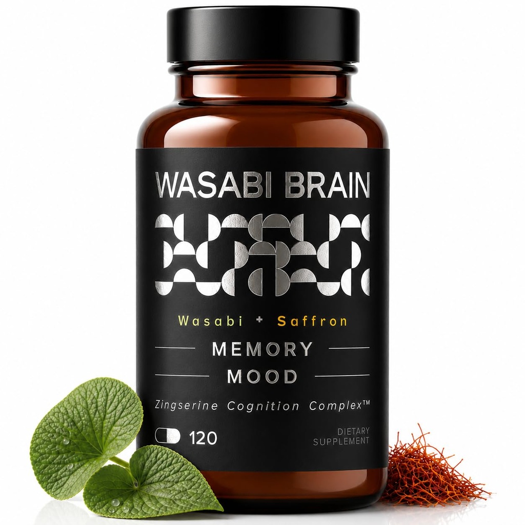 Orgaaniline Wasabi ekstrakt + tsingseriini tunnetus (2 kuu pakkumine) Kõige sihipärasem mälu täiendus - kõrgemad kliinilised tõendid Vinpocetine, Apoaequorin, Nuriva, Prevegen & Ginkgo