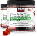 FAKTOR ProbioSlim Õunasiidri äädikakummid, 2-Pack, orgaanilise õunasiidri äädika ja LactoSpore probiootikumid ja prebiootikumid, et toetada seedimist, ainevahetust ja immuunsüsteemi tervist, 120 Gummies