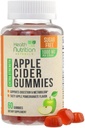 Apple Cider Äädikas Gummies 1000mg - Max Tugevus Suhkruvaba ACV Gummy Vitamiinid, toetab ainevahetust ja energiat, Keto Sõbralik, Vitamiin B12, želatiinivaba, Gluteenivaba, Vegan & Non-GMO - 60 Gummies