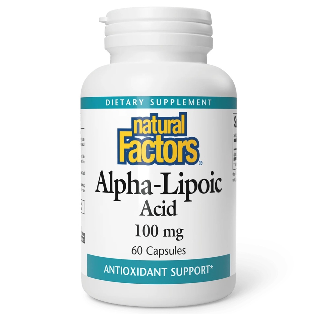 Looduslikud tegurid Alfa-lipoehape 100mg kapslid, 60-Count