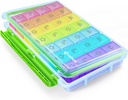 AUVON iMedassist Niiskus-Proof Weekly Pill Organizer 4 korda päevas, suur 7-päevane Pill Box kaasas reisimiseks koos eemaldatavate üksikute pillide konteinerid hoida vitamiine, toidulisandeid ja ravimeid