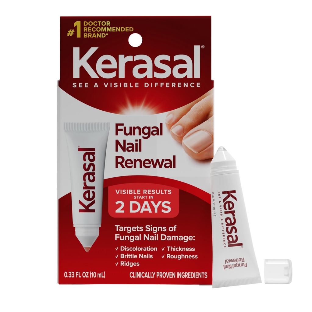 Kerasal Nail Fungus Extra Strength | Taastav küünte parandamine kahjustatud küünte jaoks, 0,33 fl oz (pakendamine võib varieeruda)