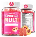 Multivitamiin naistele Gummies 40+ omega-3, niatsiinamiidi, B-kompleksi, luteiini, raua, koliini, fosfatidüülseriini, D3-vitamiini nahale, juustele, energiale, immuunsusele, luudele - veganile, suhkruvabale, 120Ct-le