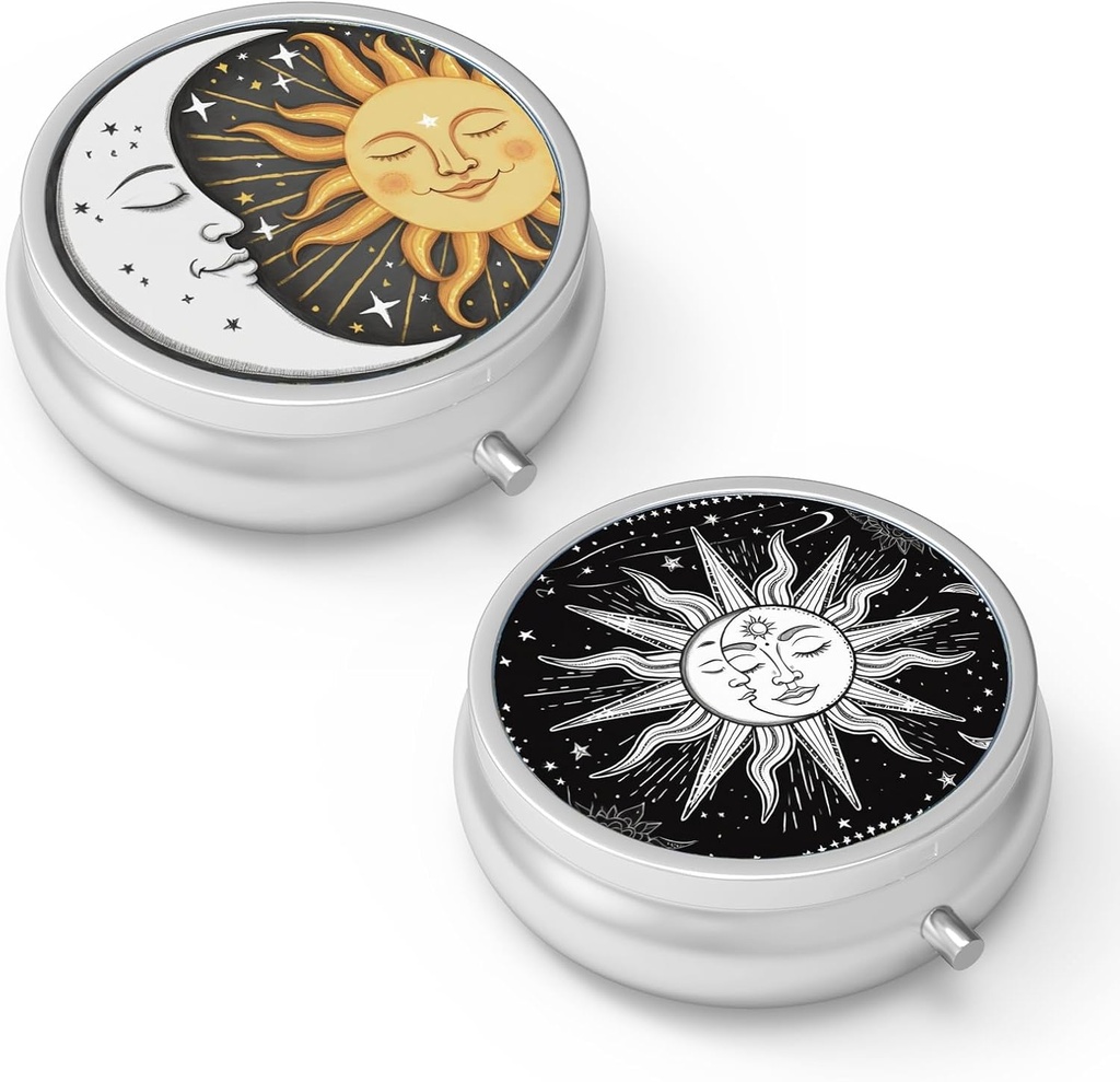 Pill Box 3 Kompartment Väikesed pillid ümbris, mis on mõeldud tasku või rahakoti pillid Korraldaja pillid konteiner hoida vitamiine, ravimeid, kalaõli ja toidulisandeid (2PCS)