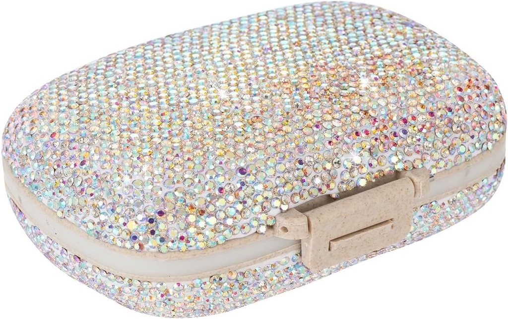 Daily Vitamiini Organizer, Portable Pill Case Travel, Medicine Pill Boxs konteinerid pudel, Väike Pill Holder Purse, Cute Ravimi Dispenser Aids (värviline)