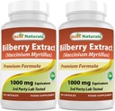 Parimad looduslikud Bilberry 1000 Mg 90 kapslid (90 loendit (2 pakendit))