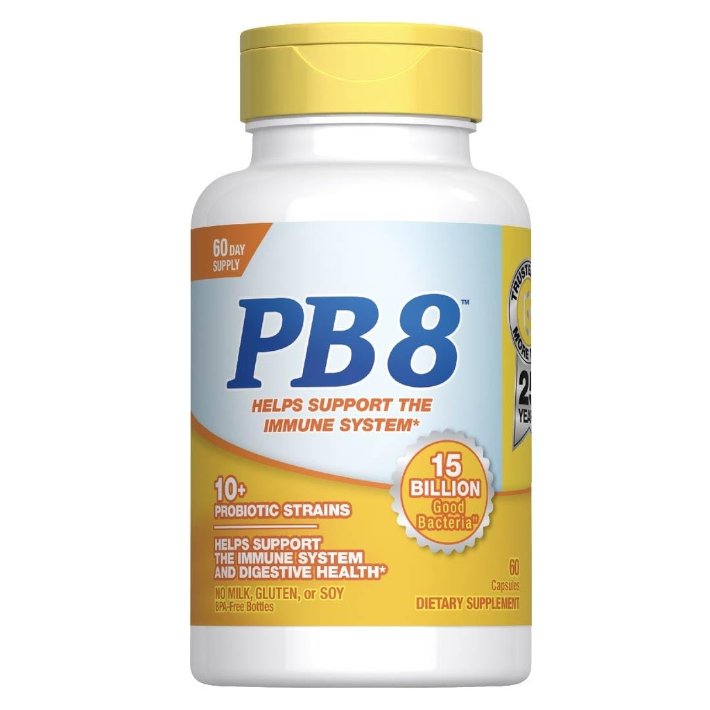Toitumine Nüüd PB 8 Probiootiline Immuunsüsteem ja seedetrakti tugi * Toidulisand, 60 loend