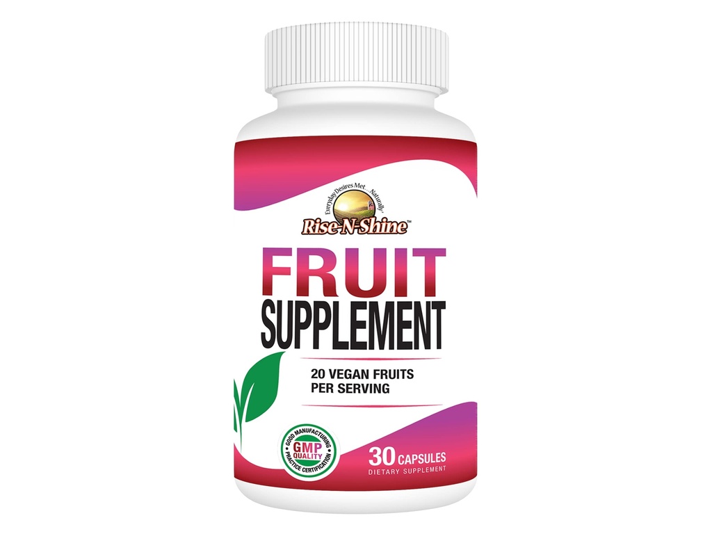Rise-N-Shine Fruit Supplement 20 Puuviljasegu - energia vitamiine naistele ja meestele 30 päeva pakkumise (30 kapslit)
