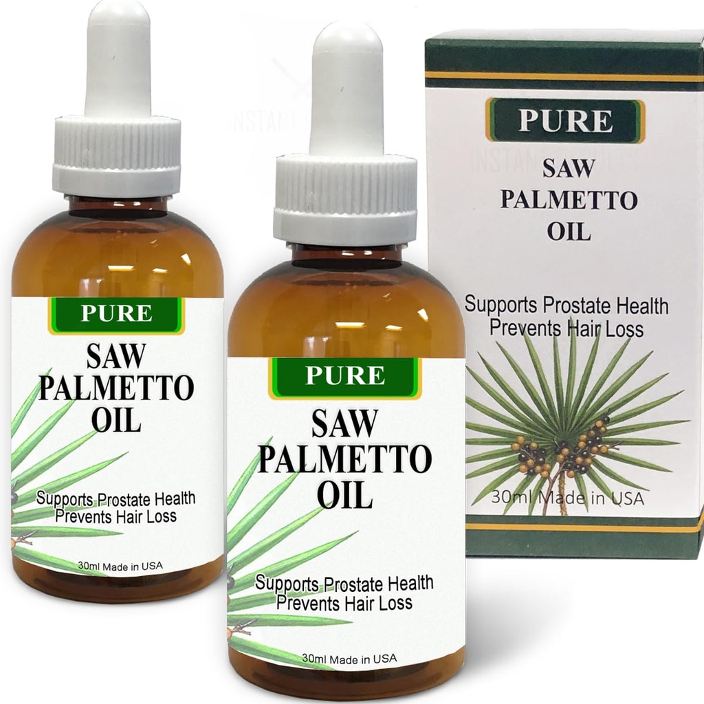 Puhas Saw Palmetto marjade õli 2x30ml Looduslik ja looduslik 60-90-päevane pakkumine erinevalt ebatõhusatest pulbritest, toetab eesnäärme tervist paremini vähendada sagedast urineerimist DHT Blocker aitab peatada juuste väljalangemist
