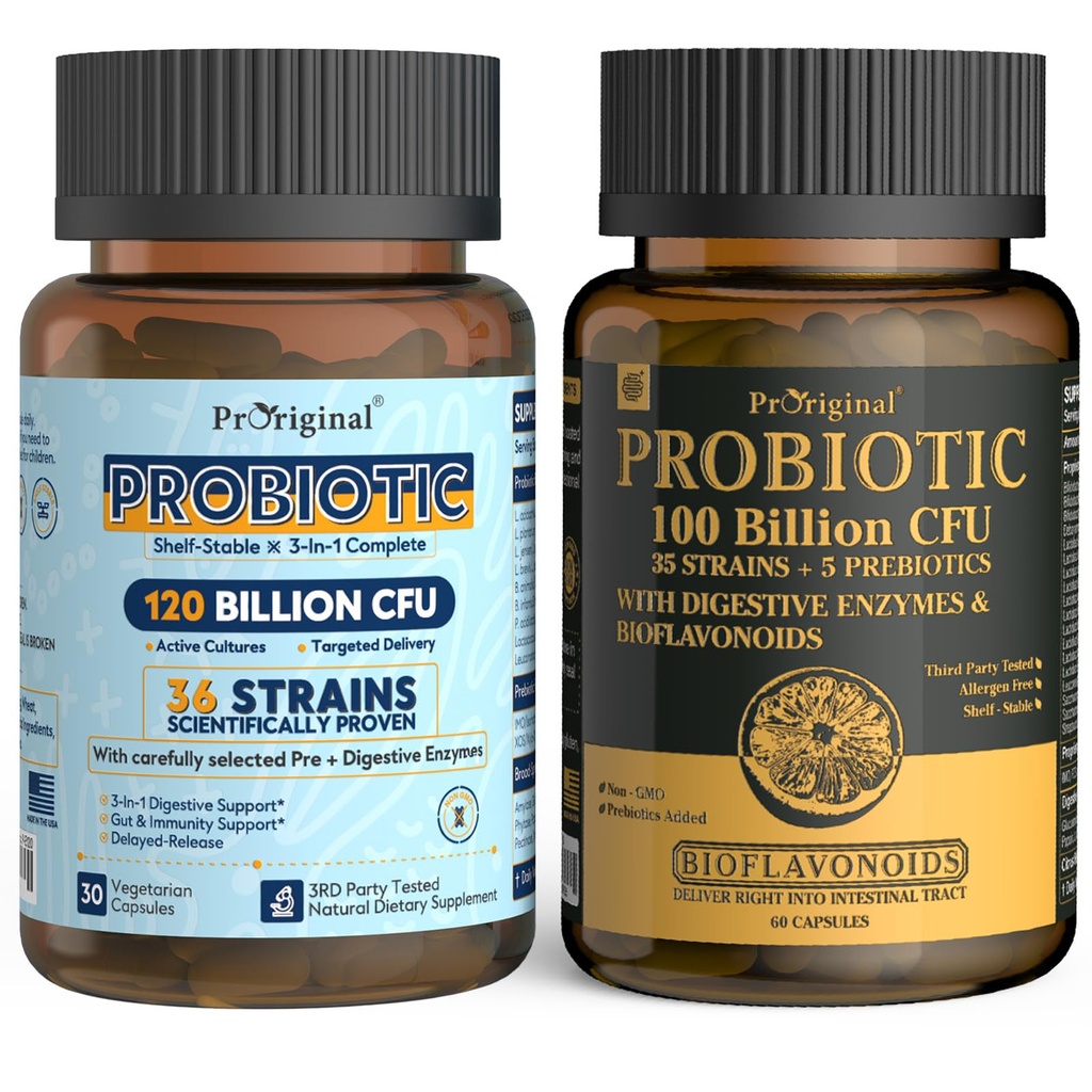 Probiootikum 100 miljardit CFU + 120 miljardit CFU soolestiku ja seedetrakti tervise jaoks, Vegan Acidophilus probiootiline lisa