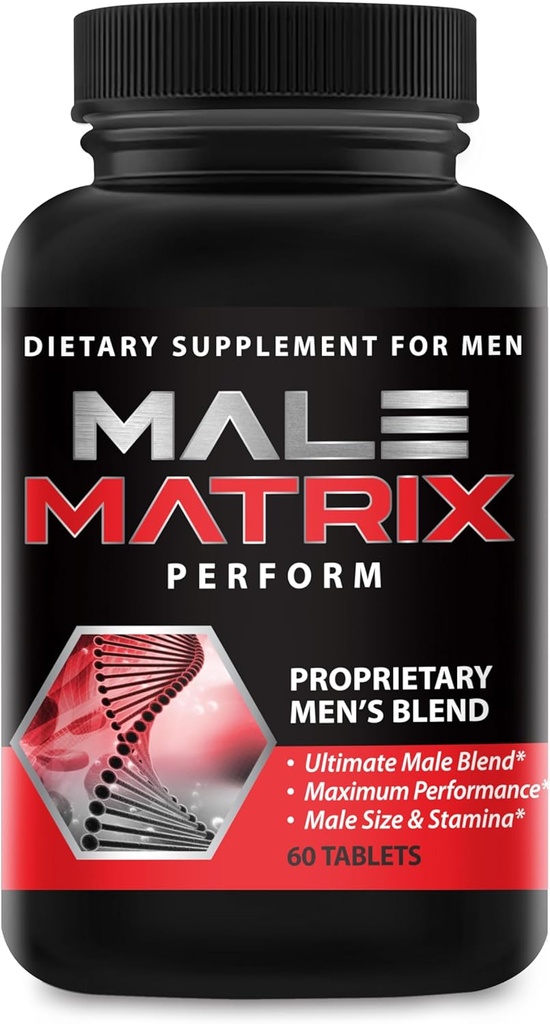 Mees Matrix XL - Laienduspillid meestele - Suurendage meeste suurust - Laiendada pikkust, suurendada Girth- Suurendada kuni 3 tolli 90 päeva - Stamina kordaja - 60 tabletti