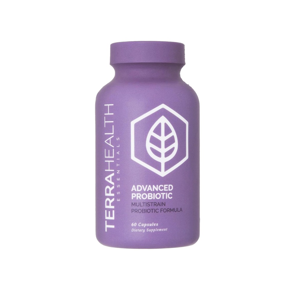 Terra Health Essentials Advanced probiootikumid | 50 miljardit CFU | Vähendage puhitust ja gaasi, immuunsuse tugi | 30-päevane pakkumine (60 kapslit)