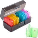 Zoksi Nädala Pill Korraldaja 2 korda päevas, Must 7 päeva Am Pm Pill Box, Daily Am Pm Pill Korraldaja 7 päeva, Portable Vitamiin Pill Case, Nädala Pill Box Kalaõlid, Vitamiin, täiendus