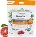 Quantum Health TheraZinc Orgaaniline Tsink Lozenges Echinacea & Honey Immune Support täiskasvanutele ja lastele 12+ Looduslikult maitsestatud veri Orange Kiire leevendus ilma järelmaitseta - 18 krahv