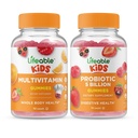 Elujõulised multivitamiini lapsed + probiootikumid 5 miljardit last, Gummies Bundle - suurepärane maitse, vitamiinilisand, gluteenivaba, GMO-vaba, närimiskumm