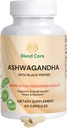 Ashwagandha koos musta pipar Ashwagandha toidulisanditega - 60 puhta Ashwagandha kapslit immuunsuse toetamiseks, energia suurendamiseks - mitte-GMO vegan sõbralik Ashwagandha kompleks