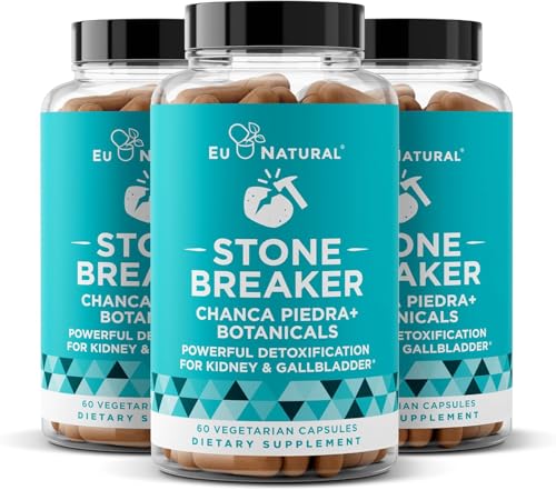Chanca Piedra Stone Breaker 3-Pack Bundle - Natural Dissolver, Neerude Puhastamine & Sapipõie Täiendus - Detoxify Kuseteede, Flush Lisandid, Selge Süsteem - 180 kapslit
