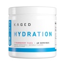 Kaged Hüdratsioon Elektrolüüdid Pulber | Maasika Yuzu | Hüdra-Charge Sport Joogisegu | Pre, Post, Intra Treening | Low Carb, Vegan, Gluteenivaba | Meeste ja naiste toidulisandid | 60 Servingut