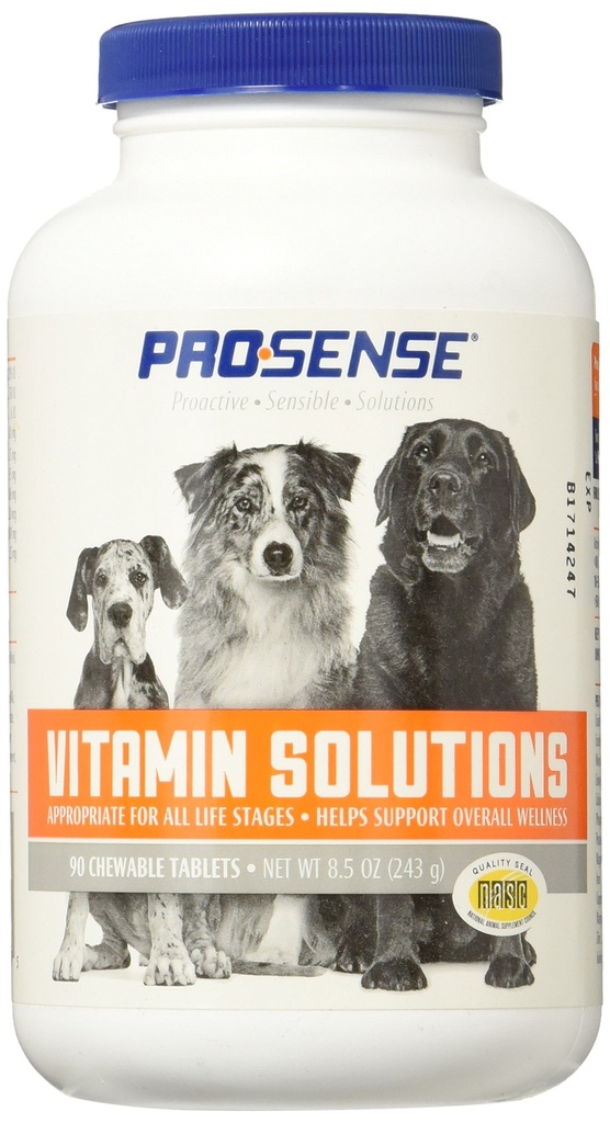 ProSense vitamiinilahused 90 loe, närimistabletid koertele, aitab toetada üldist heaolu (P-87039)