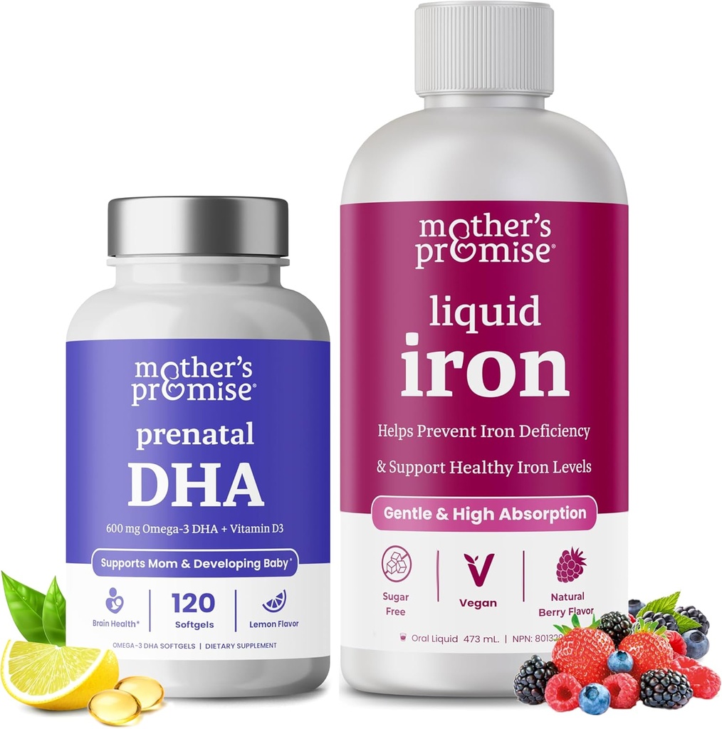 Mother's Promise Prenatal DHA & Liquid Iron Bundle