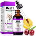 Kassi multivitamiin, 15-st 1-st Kassi vitamiinid Vedelad tilgad Südame tervise, luude, liigeste, naha ja kate, põie, immuunsüsteemi tugi 60 ml