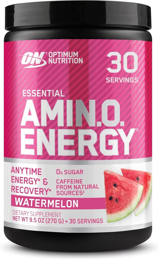 Optimaalne toitumine Amino Energia - Pre Treening rohelise tee, BCAA, Aminohapete, Keto Sõbralik, Rohelise Kohvi ekstrakt, energiapulber - Arbuus, 30 Servings (pakendamine võib varieeruda)