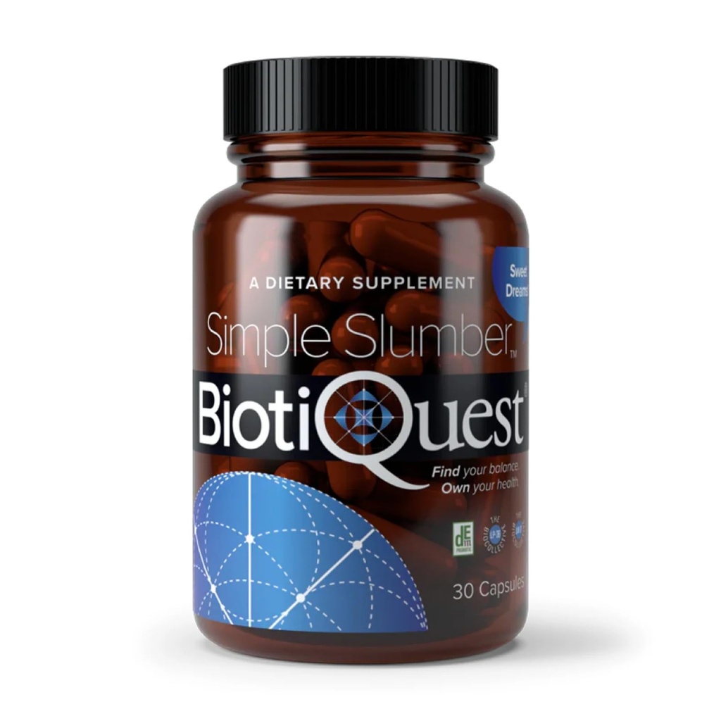 BiotiQuest Simple Slumber Probiootikumid, mis aitavad parandada une kvaliteeti ja soolestiku tervist, 18 miljardit CFU, mitte-GMO ja gluteenivaba, 30 kapslit