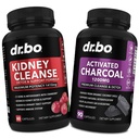 Neerude puhastamine Detox ja aktiveeritud süsi - looduslik Jõhvikas & Uva Ursi ekstrakt neerude, põie ja kuseteede tervise toetamiseks - kookospähkli söepillid kõhugaasi ja puhumise toetamiseks
