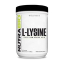 NutraBio L-Lysine Powder 500g – Essential Amino Acid for Protein Metabolism, Kollageeni Toetus, & Immune Health – Pure, Maitsestamata, Mitte-GMO, Vegan- 500 Servings