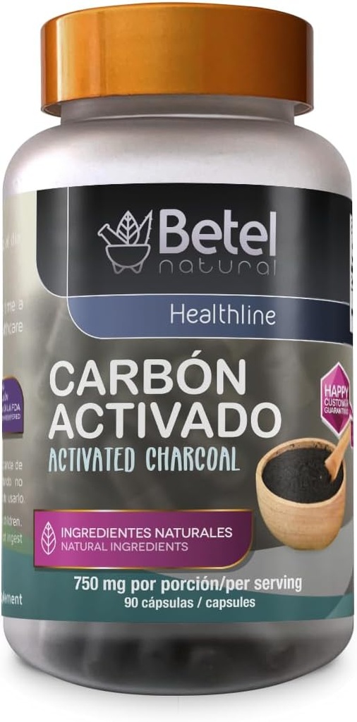 Betel Natural Carbon Activado Capsulas - Aktiivsüsi 90 kapslid