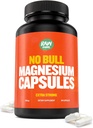 "No Bull" Magneesiumkapslid, ainulaadne magneesiumtsitraat ja oksiidi valem une ja lõõgastumise jaoks, magneesiumpillid lihasvalude ja spasmide vältimiseks, magneesiumoksiidtsitraat, 500 g