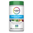 Vikerkaare valguse multivitamiin meestele, C-vitamiin, D ja tsink, probiootikumid, meeste multivitamiin pakub kõrge tugevusega immuunsust, südame ja maksa tuge, mitte-GMO, taimetoitlane, 120 tabletti