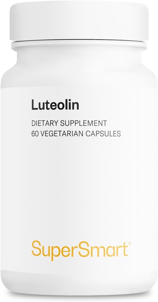 Supersmart - Luteolin 100mg per Day (80% Flavonoid) - Brain, Memory & Nervous System Support Supplement | Non-GMO & Gluten Free - 60 Vegetarian Capsules